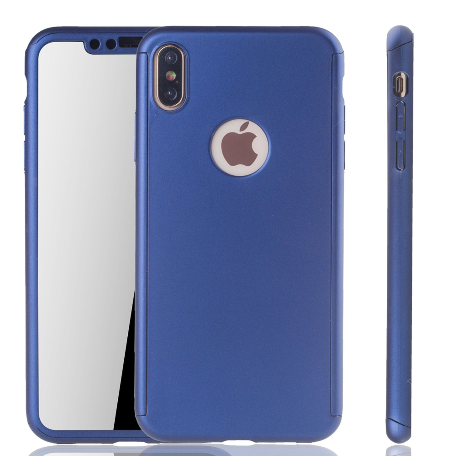 KÖNIG DESIGN Schutzhülle, Blau Max, iPhone Full XS Cover, Apple