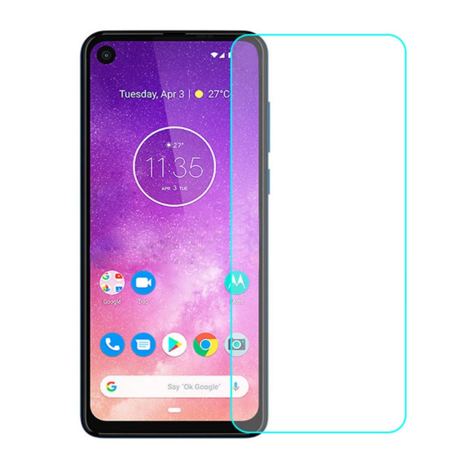 Schutzfolie(für Pack KÖNIG Zoom) 2er Motorola One DESIGN Displayschutz