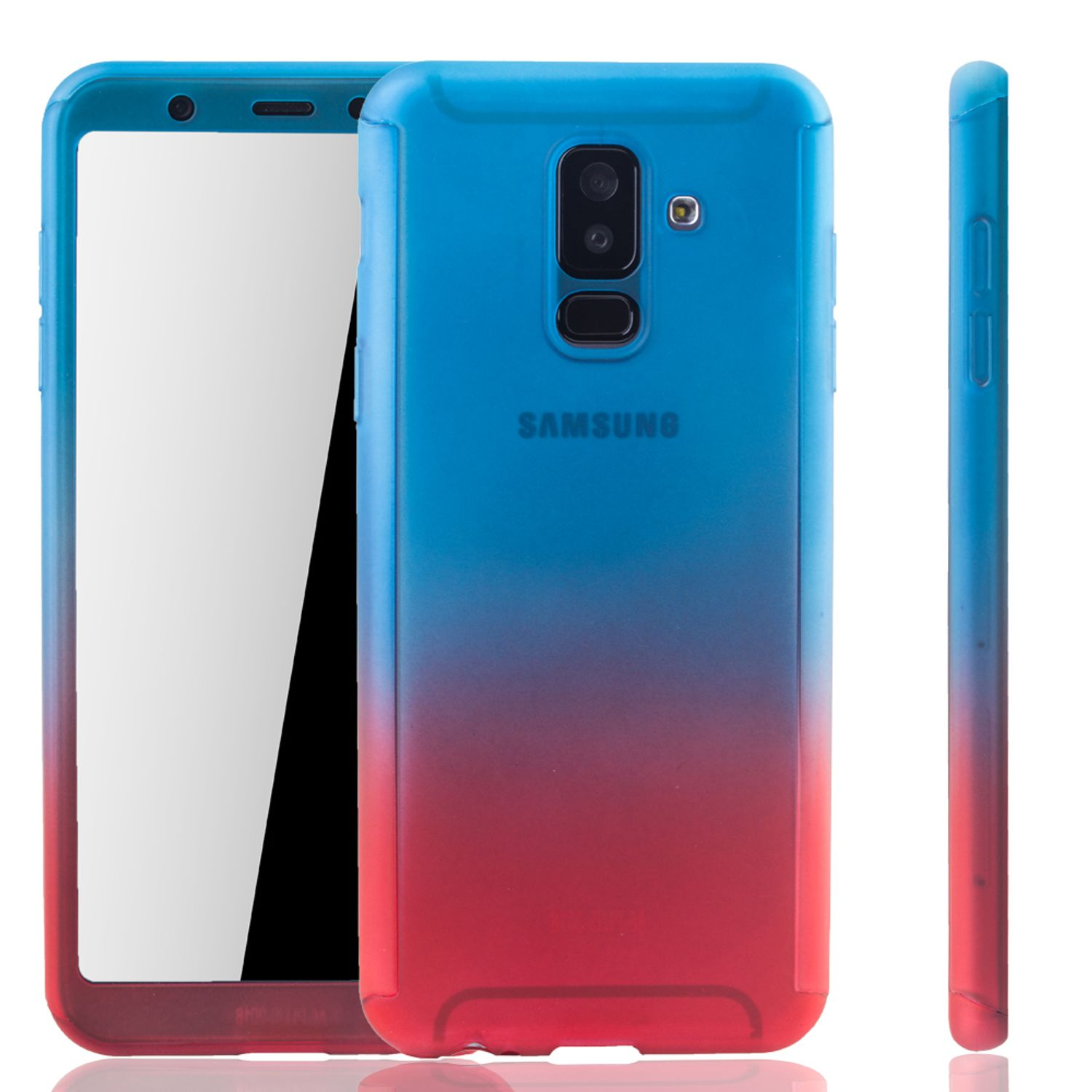 KÖNIG DESIGN Galaxy Schutzhülle, Samsung, Mehrfarbig (2018), Full Cover, A6 Plus