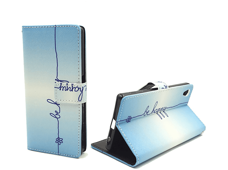 Bookcover, DESIGN Xperia Sony, Z5 Premium, Blau Handyhülle, KÖNIG