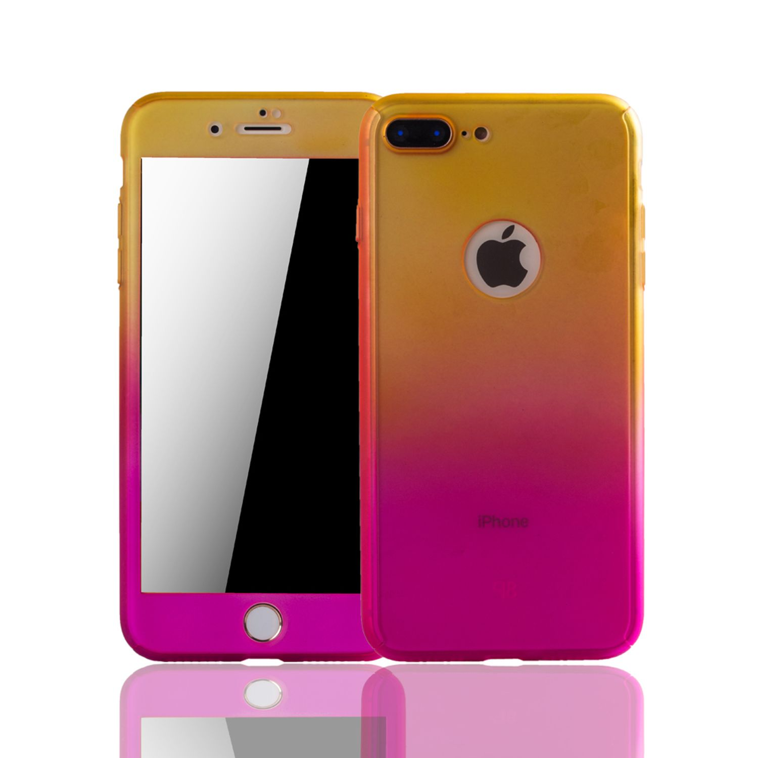 KÖNIG DESIGN Schutzhülle, Full Cover, Apple, iPhone Mehrfarbig Plus, 8