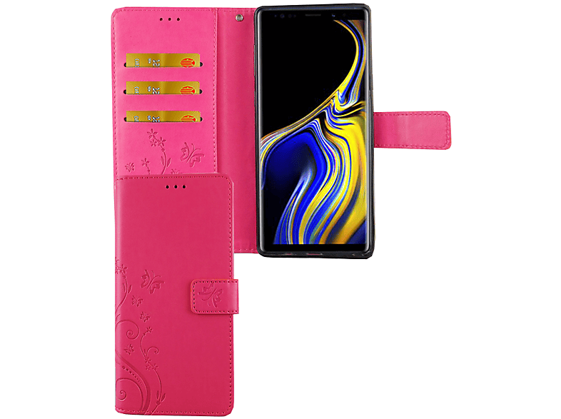 KÖNIG DESIGN Schutzhülle, Bookcover, Samsung, Galaxy Note 9, Rosa
