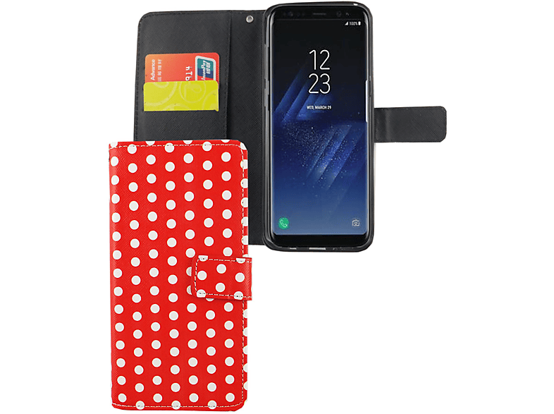 KÖNIG DESIGN Handyhülle, Bookcover, Samsung, Galaxy S8 Rot Plus