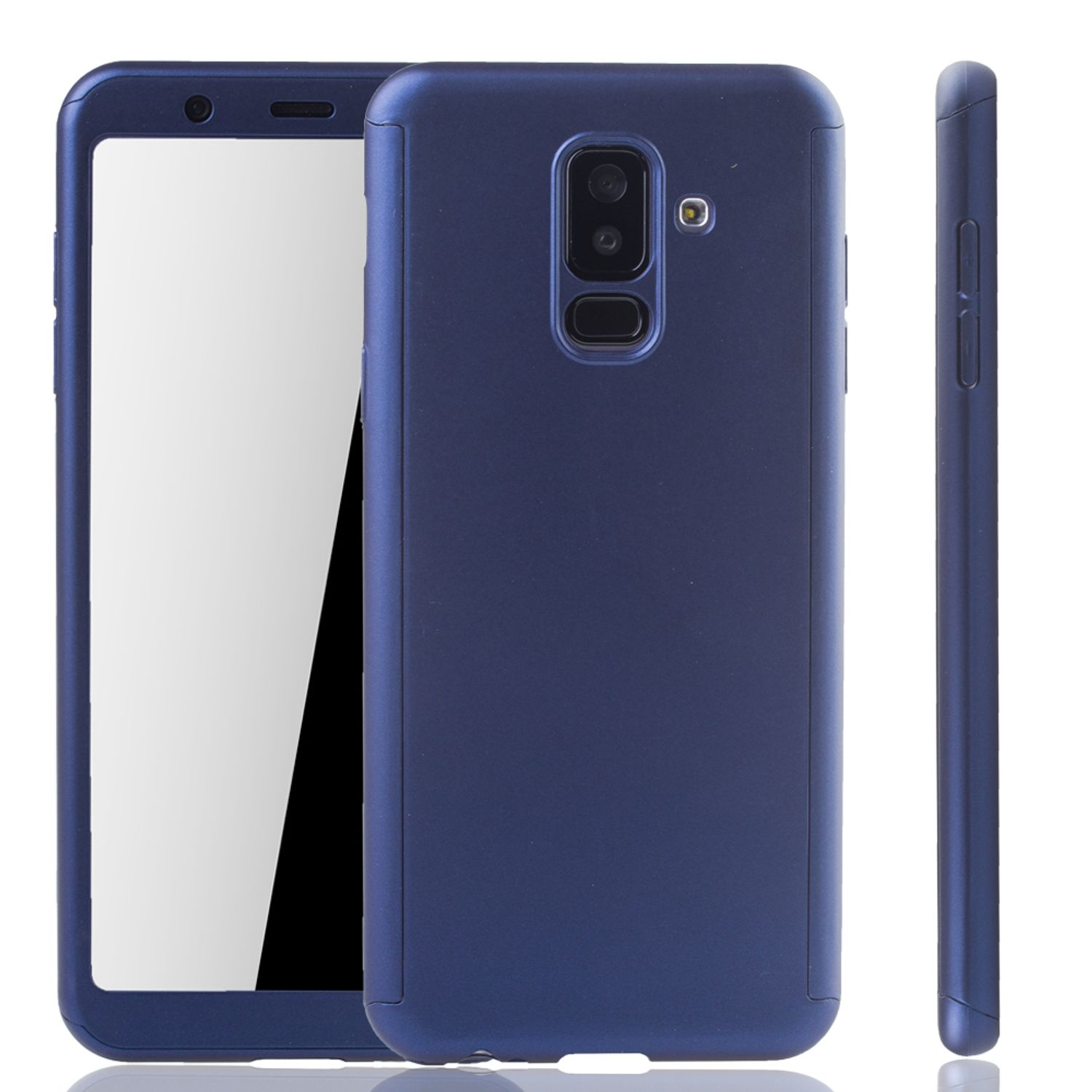 (2018), DESIGN A6 Galaxy Samsung, Full Blau Plus KÖNIG Schutzhülle, Cover,