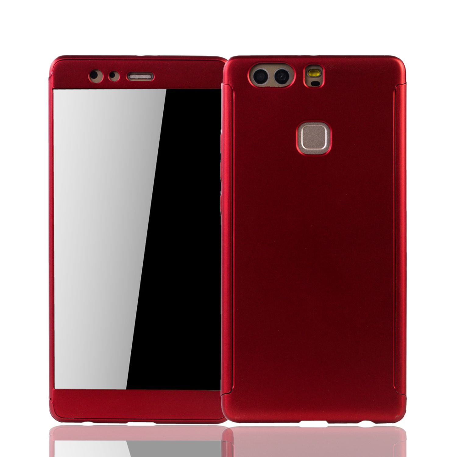 KÖNIG DESIGN Schutzhülle, Full Huawei, P9 Cover, Plus, Rot