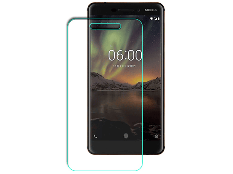 KÖNIG DESIGN 2er Pack Displayschutz 6 Schutzfolie(für Nokia (2018))