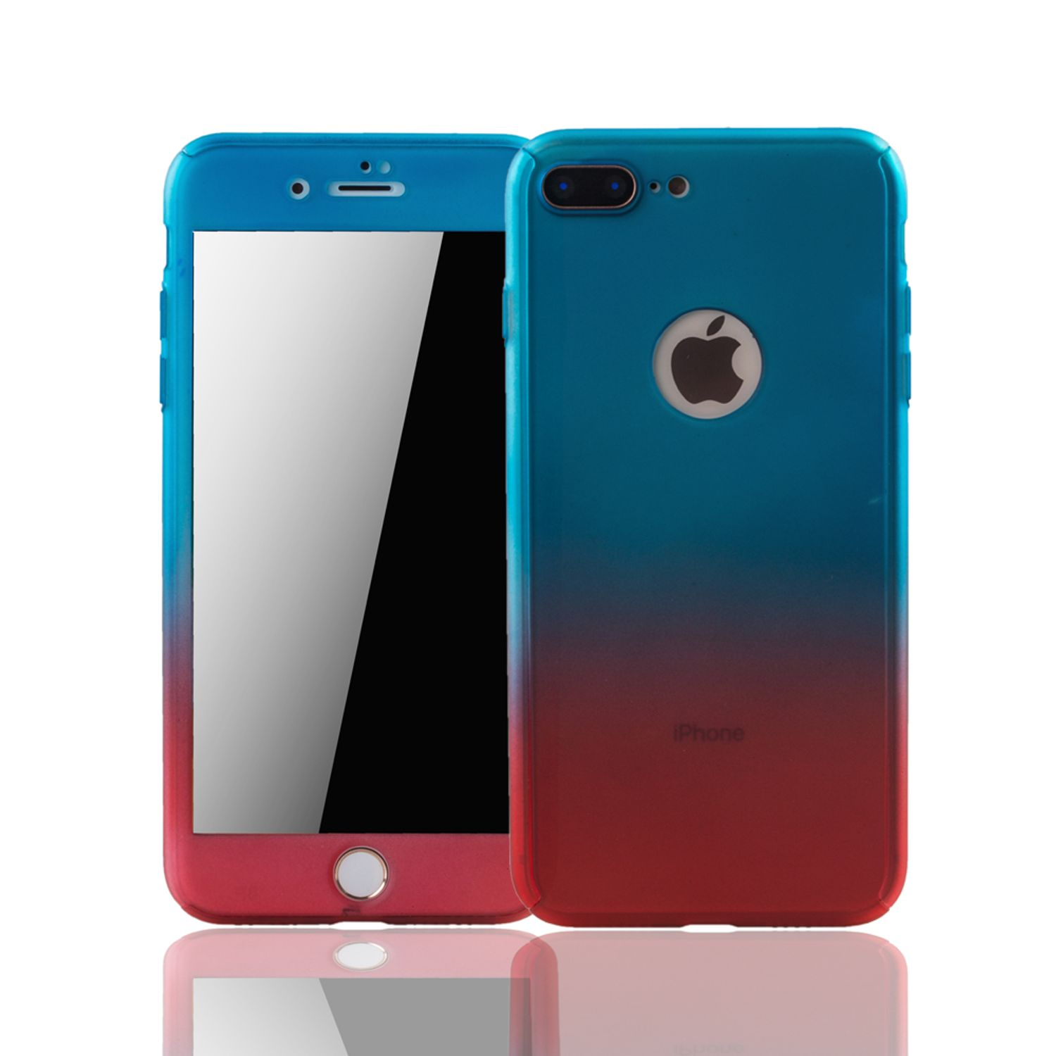 8 Full iPhone Schutzhülle, DESIGN KÖNIG Apple, Cover, Mehrfarbig Plus,