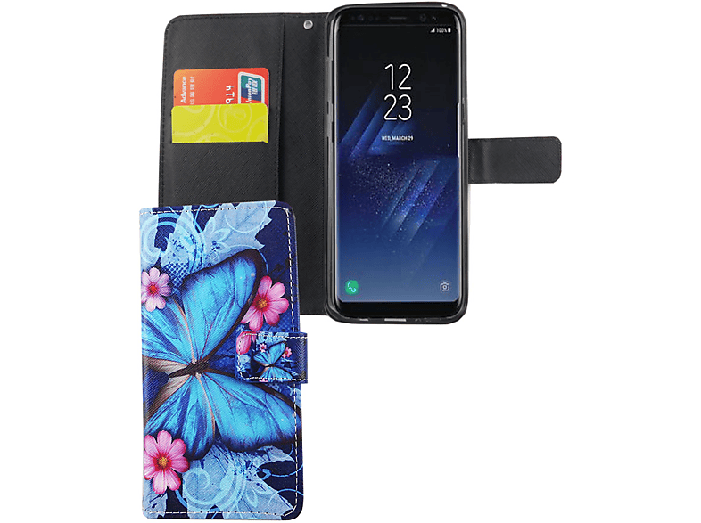 Galaxy Plus, Handyhülle, KÖNIG Samsung, Blau DESIGN S8 Bookcover,