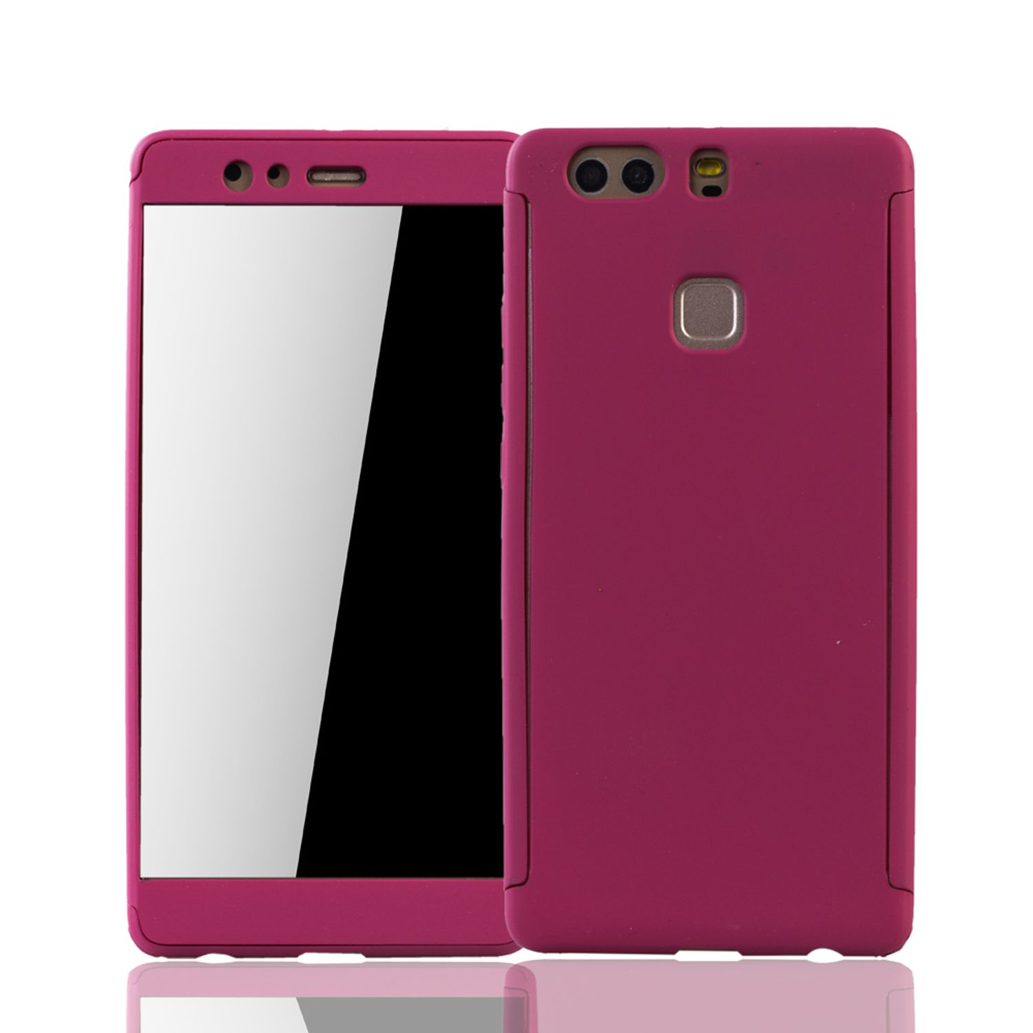 Full P9 Cover, DESIGN Schutzhülle, Plus, Huawei, Pink KÖNIG