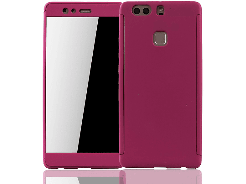 KÖNIG DESIGN Schutzhülle, Full Cover, Huawei, P9 Plus, Pink