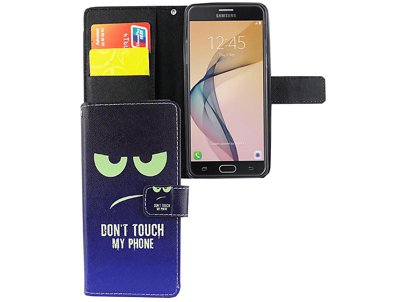 DESIGN KÖNIG Galaxy Samsung, Blau Handyhülle, Bookcover, J5 Prime,