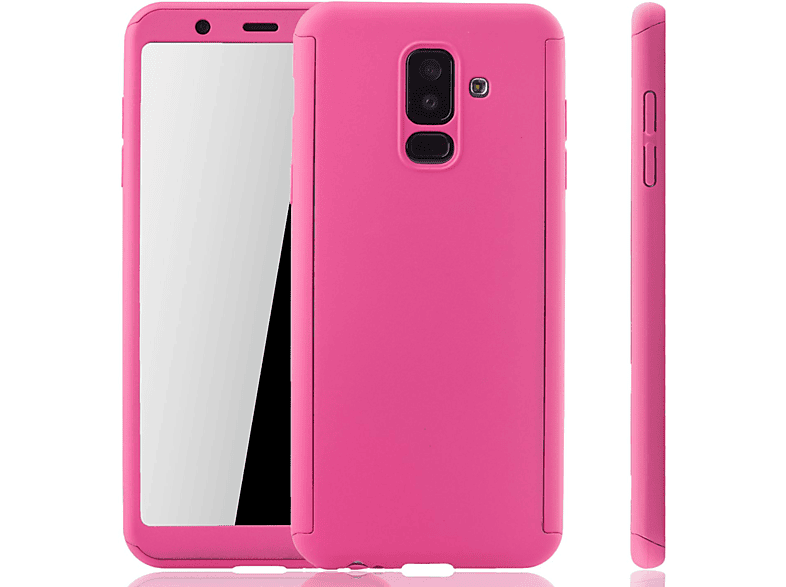 Dieses Jahr ist auch ein heißes Thema KÖNIG DESIGN Schutzhülle, Samsung, A6 (2018), Full Cover, Pink Galaxy Plus