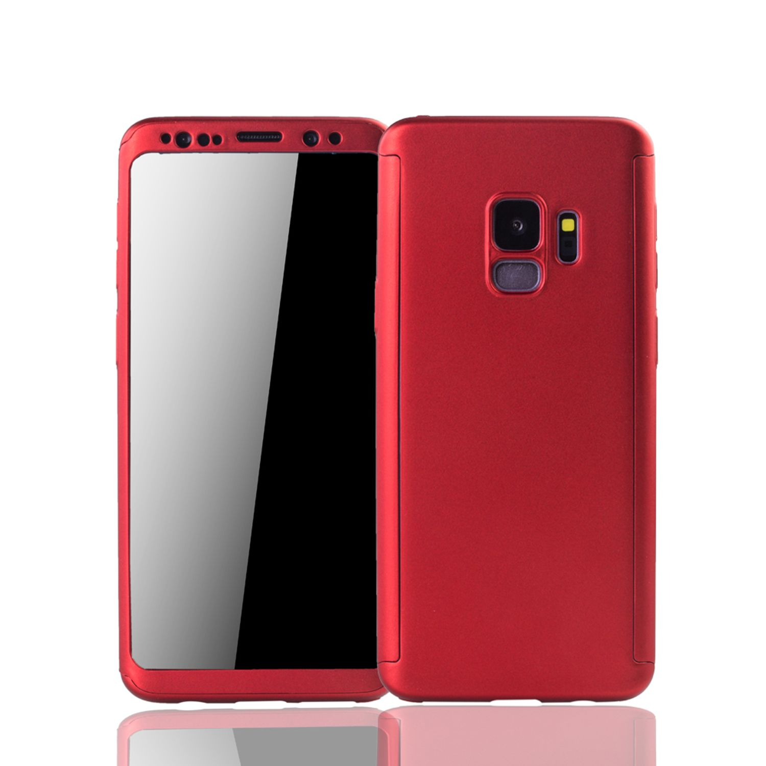 Samsung, Full Galaxy Cover, S9, Rot Schutzhülle, KÖNIG DESIGN