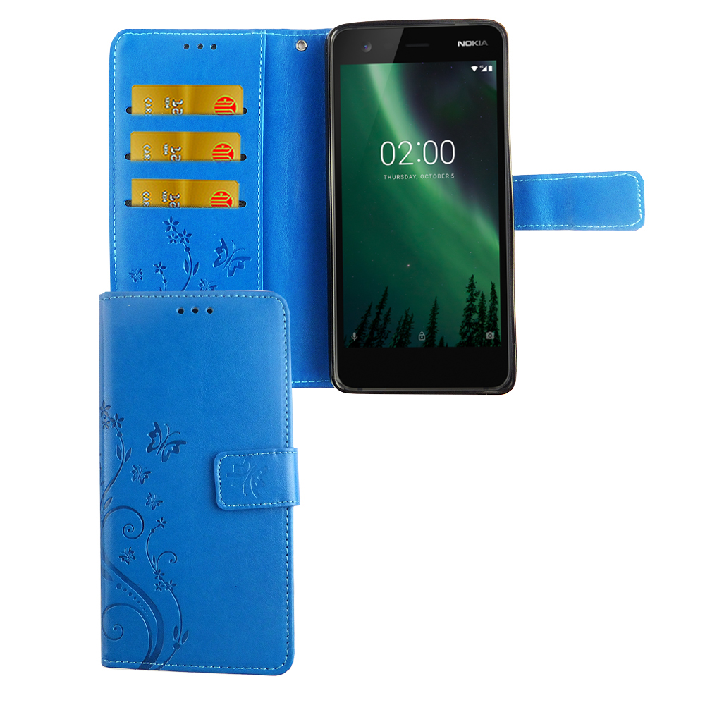 Nokia, Handyhülle, Blau Bookcover, 2.1, KÖNIG DESIGN