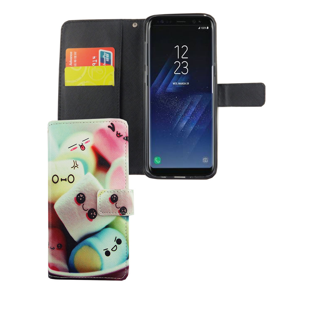 Handyhülle, Bookcover, KÖNIG Plus, Galaxy DESIGN Mehrfarbig S8 Samsung,