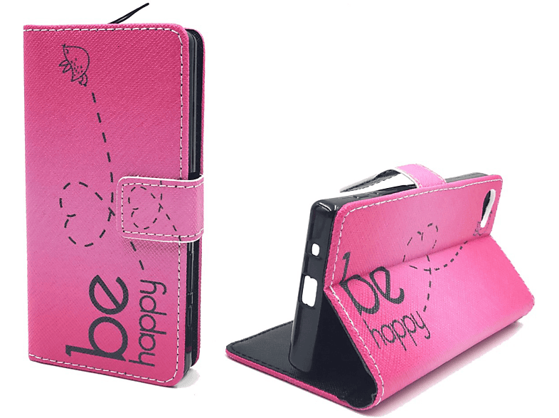 KÖNIG DESIGN Handyhülle, Bookcover, Sony, Xperia Z5 Compact, Rosa
