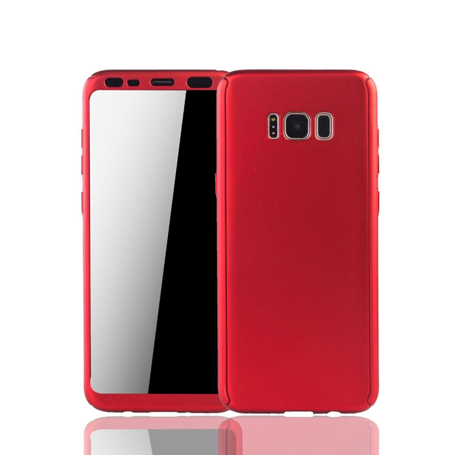 KÖNIG DESIGN Schutzhülle, Samsung, Plus, Rot Galaxy Full Cover, S8