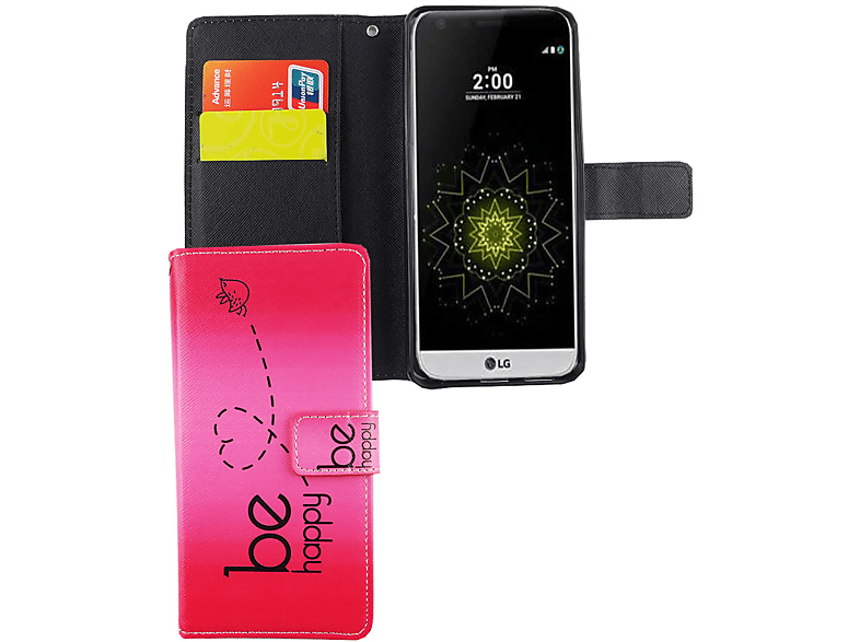 KÖNIG DESIGN Handyhülle, Bookcover, LG, G6, Rosa