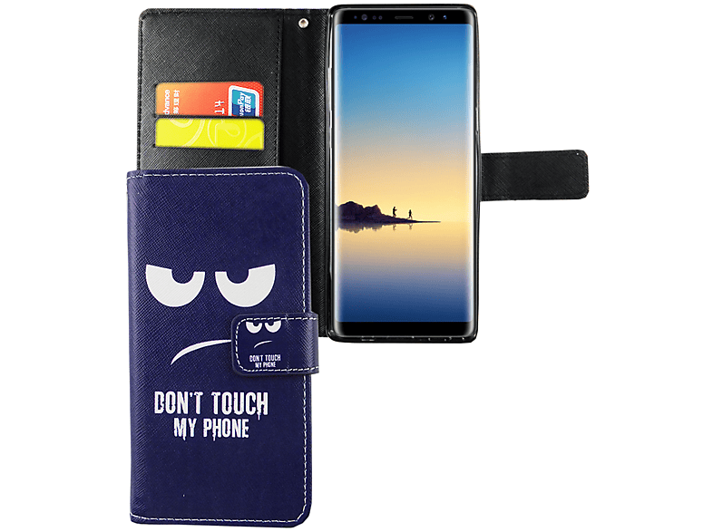 Samsung, Bookcover, Note Schutzhülle, Blau 8, Galaxy DESIGN KÖNIG