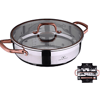BERGNER INFINITY CHEFS Servierpfanne Glasdeckel 9,5L BGIC-3503 Kochtopf Edelstahl