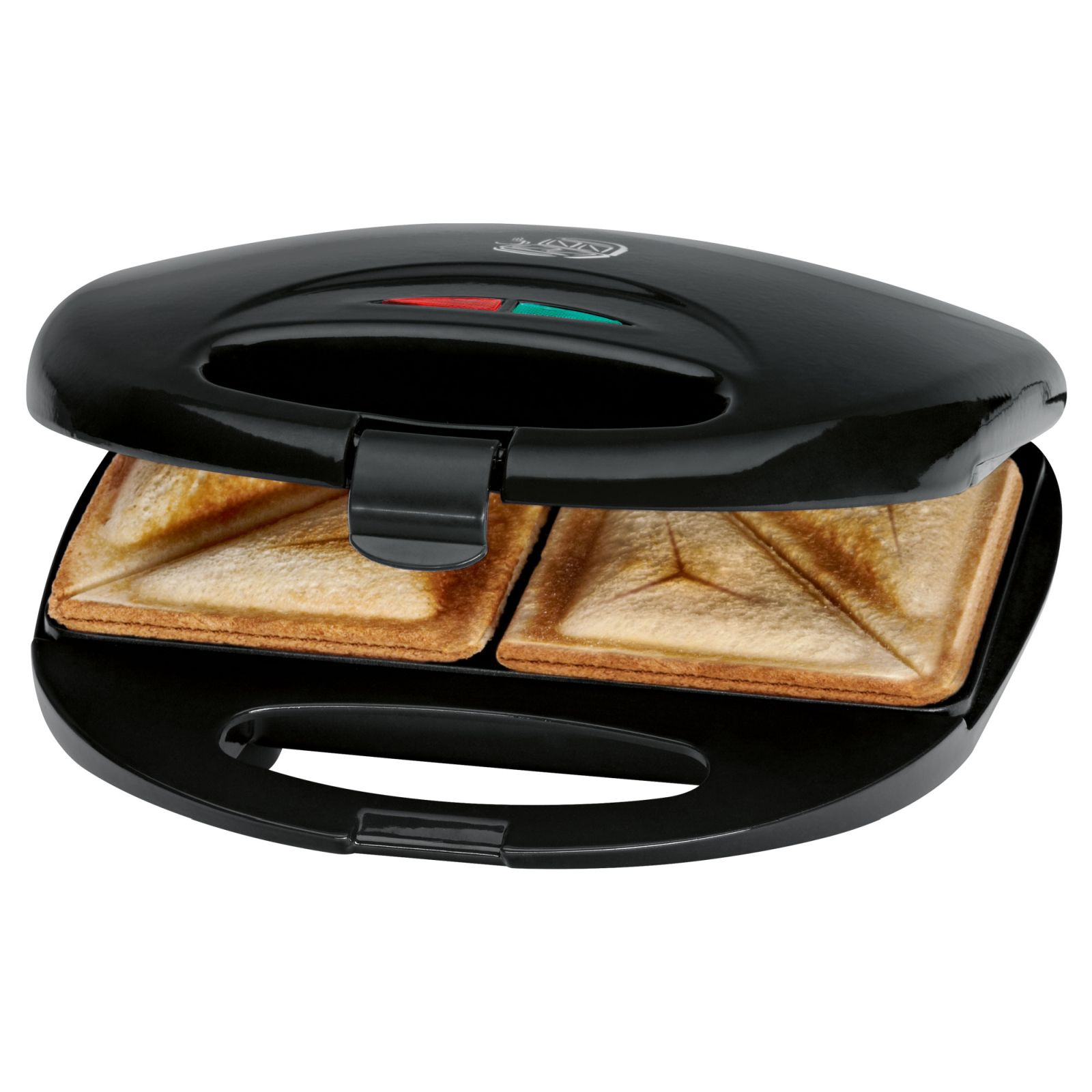 Sandwichera - ST 3477, Sandwichera, 2 Sandwiches, Placas Antiadherentes, Regulador Temperatura, Tostado Perfecto CLATRONIC, Negro