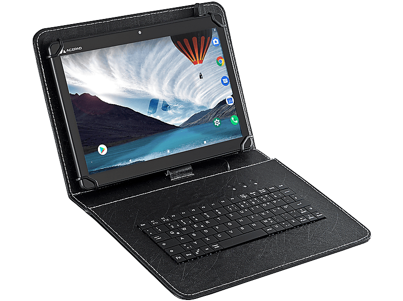 RAM, Tablet mit Zoll, GB, Tastatur, LTE, A145T, Schwarz Octa-Core, 10,1 6GB 128 FHD, ACEPAD