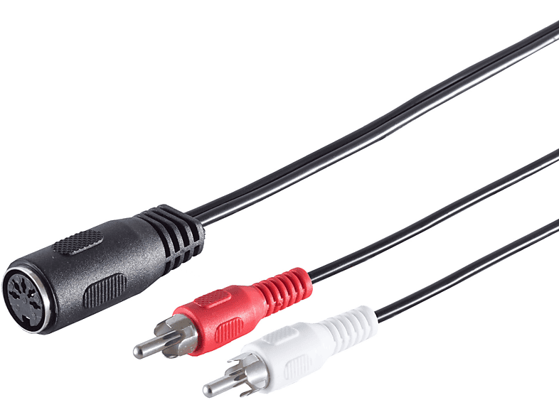 Kabel-5-pol. 0,2m, KABELBUDE Diodenkabel, Cinchstecker 0,20 2 DIN m Buchse/