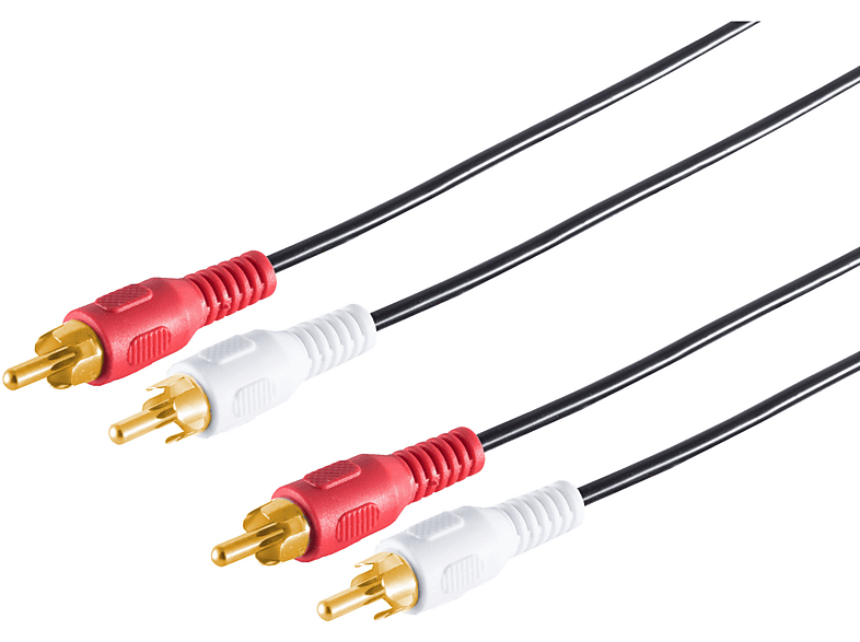 S/CONN MAXIMUM CONNECTIVITY 2 Cinchstecker/ 2 Cinchstecker, vergoldet, 10m Audio/Video Kabel