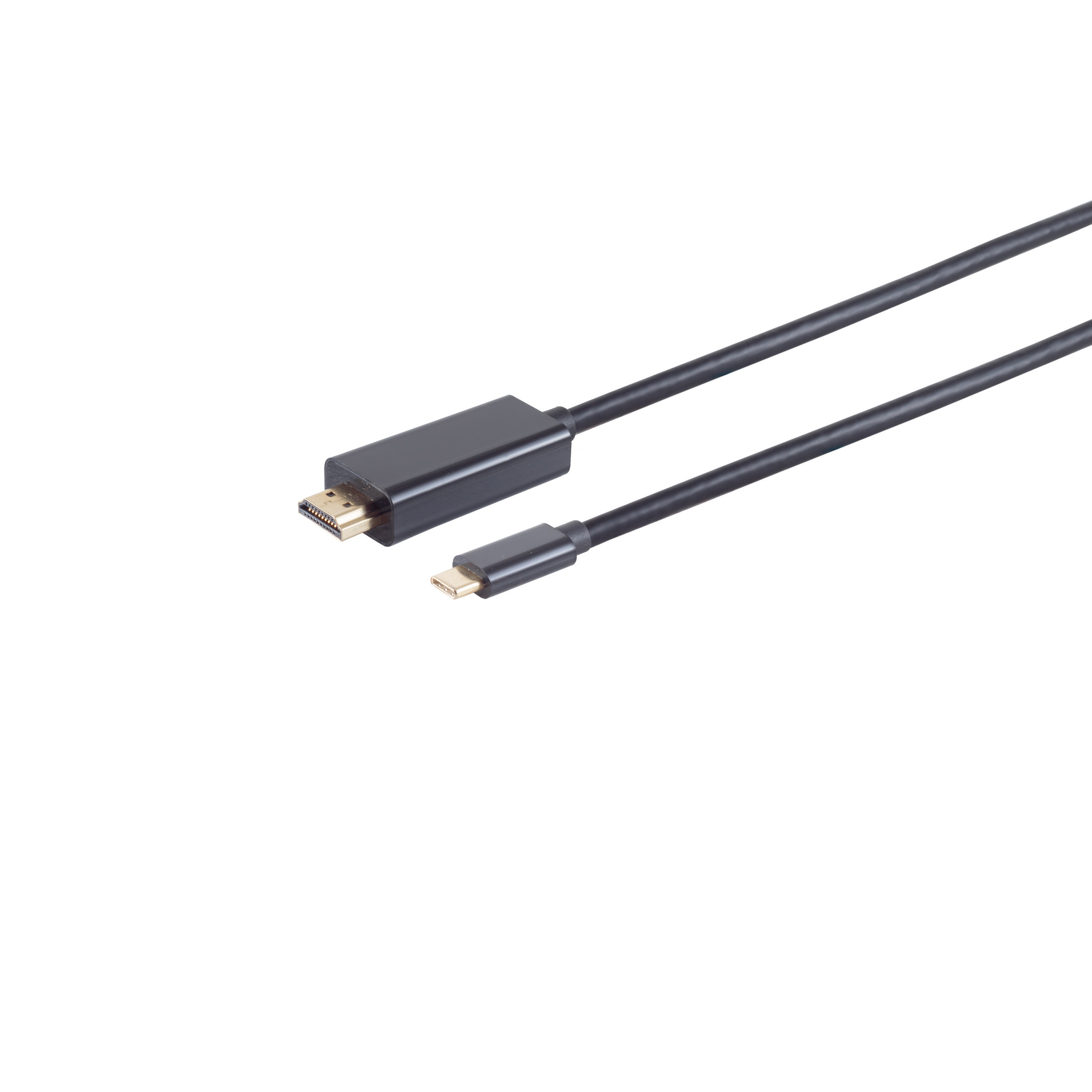 S/CONN MAXIMUM CONNECTIVITY HDMI Stecker, 4K, Kabel schwarz, 3m USB C HDMI A Stecker/ 3.1