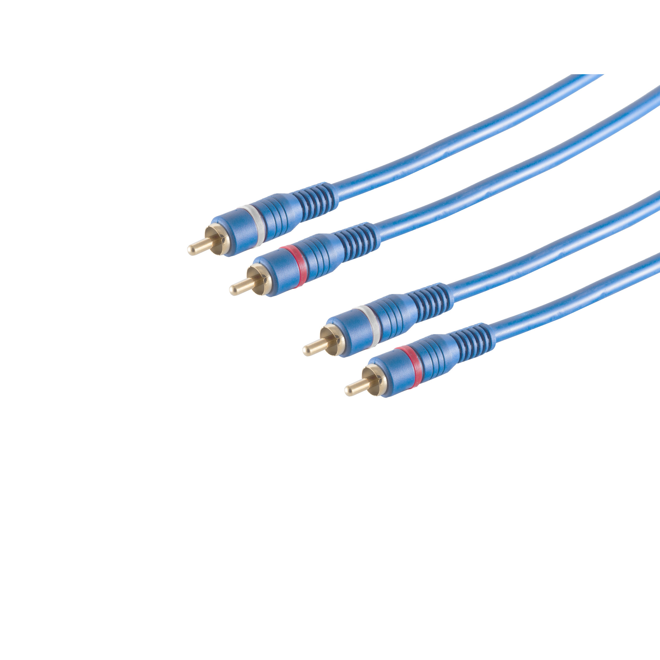 S/CONN MAXIMUM CONNECTIVITY Cinchkabel 2 2 Stecker Kabel Audio/Video Kabel blau 5m Stecker/ TWIN