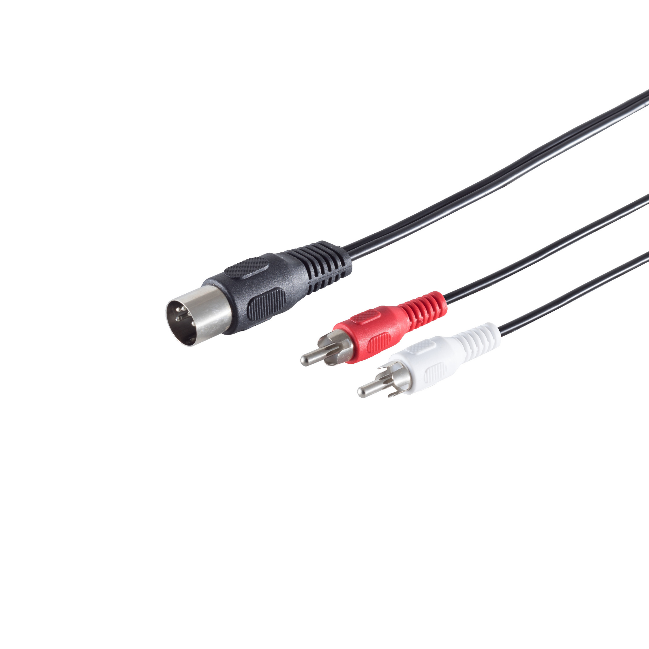 KABELBUDE DIN zu Cinch 1,50 Cinchstecker, DIN-Stecker 5-Pol auf 2 Kabel, m DIN DIN 1,5m, zu 5-pol. Kabel