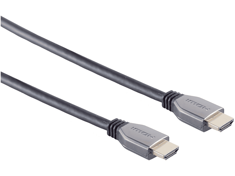 KABELBUDE HDMI HDMI Kabel schwarz, 0,5m Kabel, Metall, 10K, Ultra