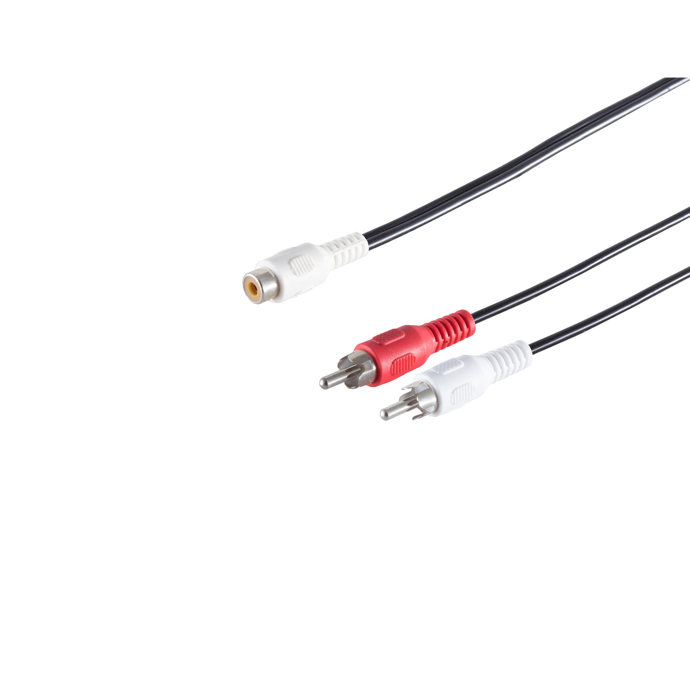 S/CONN Kabel 0,2m 2 Audio/Video Cinchkupplung/ MAXIMUM Cinchstecker, CONNECTIVITY