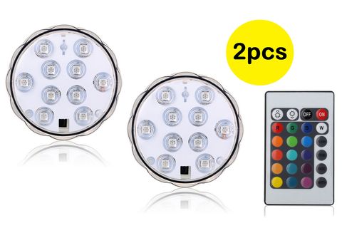 7EVEN LED Untersetzer mit Fernbedienung (Doppelpack!) 2 Stück LED  Untersetzer, mehrfarbig