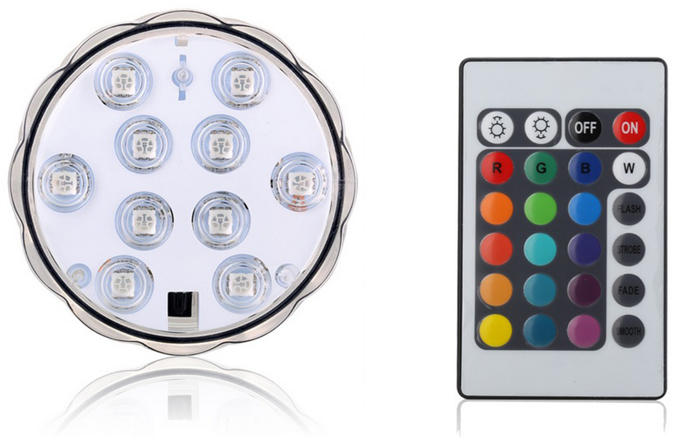 7EVEN Untersetzer, Fernbedienung LED mehrfarbig mit Untersetzer LED
