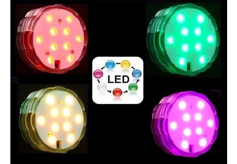 7EVEN LED Untersetzer mit Fernbedienung LED Untersetzer, mehrfarbig
