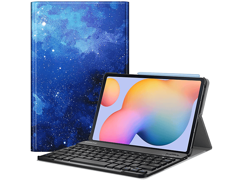 Fintie Tastatur Hülle für Samsung Galaxy Tab S6 Lite 10,4 SM-P610/ P615 2020 mit Stifthalter Ultradünn Keyboard Case mit magnetisch Abnehmbarer drahtloser Deutscher Tastatur Jade 