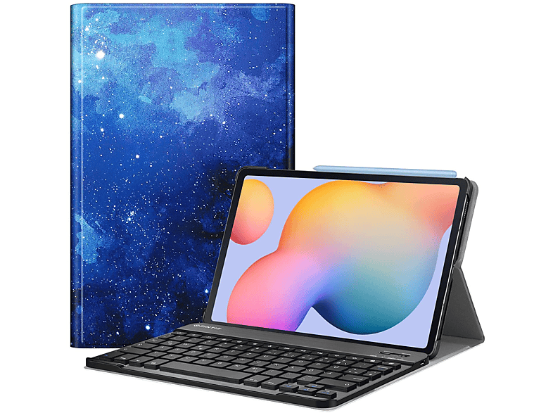 2022/2020 Bookcover, Galaxy Sternenhimmel S6 10.4 Lite FINTIE Tastatur, + Hülle SM-P610/P613/P615/P619, Samsung, Tab