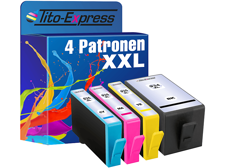 Tito Express Platinumserie 4er Set Ersetzt Hp 934 Xl And 935 Xl Tintenpatronen Black Cyan Yellow 3840