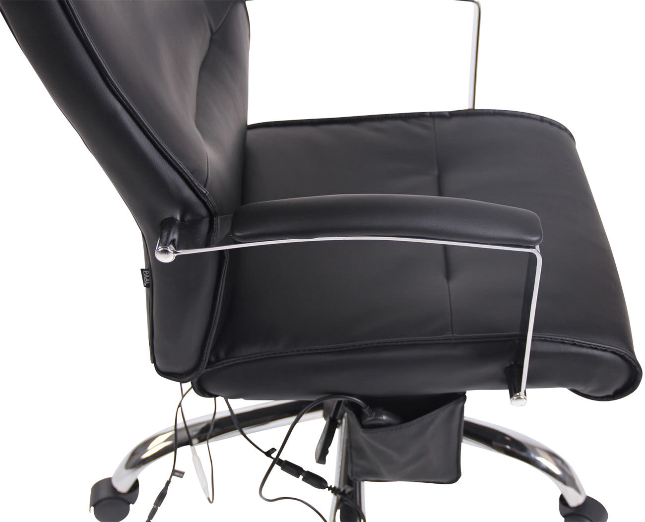 CLP Massagefunktion Portland mit Bürostuhl Bürostuhl, Kunstleder schwarz