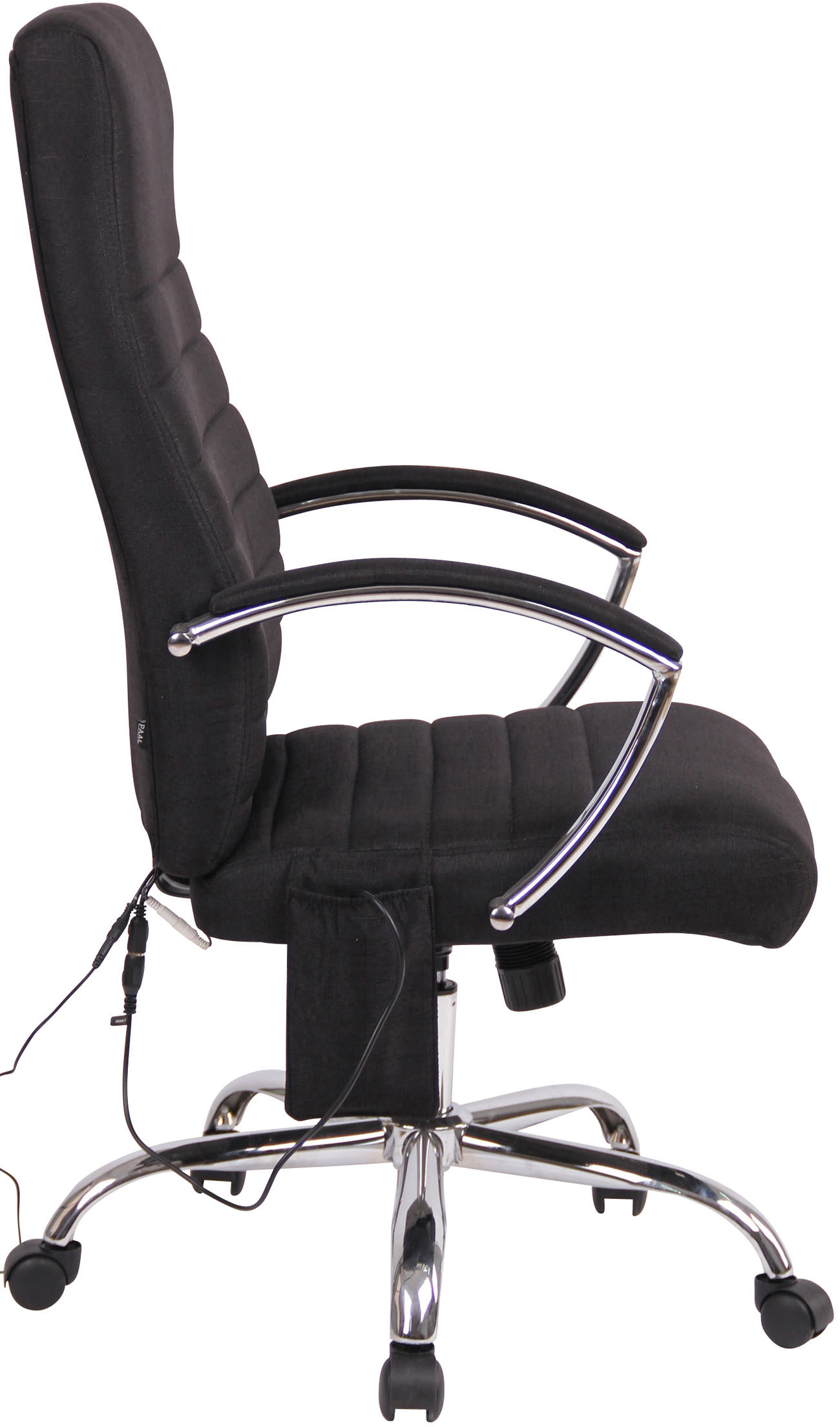 Valais Bürostuhl schwarz Bürostuhl, Stoff CLP Massagefunktion mit