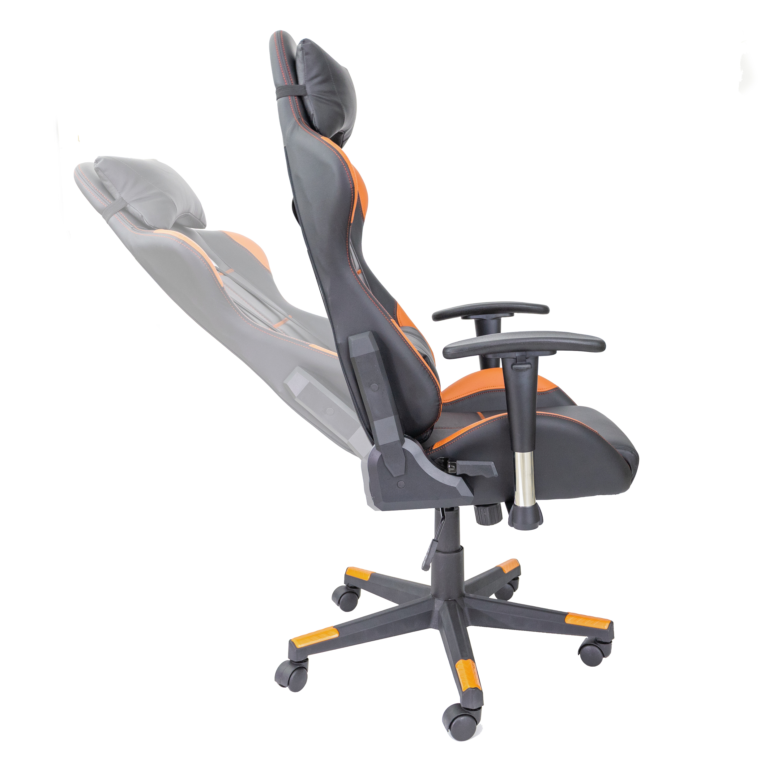 TPFLIVING schwarz/orange Chair, Stuhl Gaming Gaming Fire