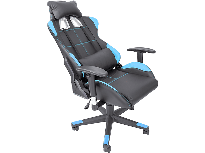 TPFLIVING Gaming Stuhl Fire Gaming Chair, schwarz/hellblau