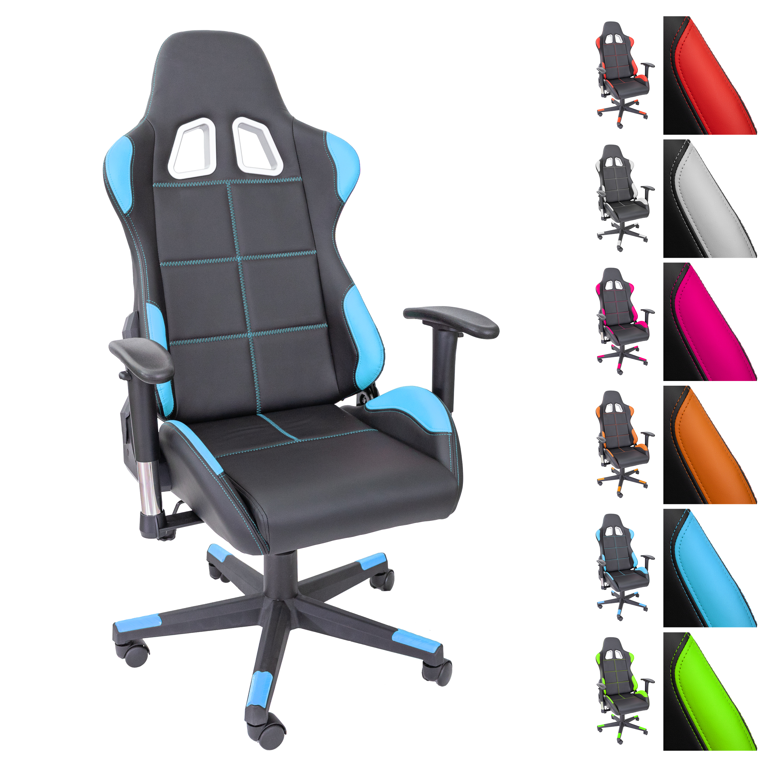 Chair, Fire Gaming Gaming TPFLIVING Stuhl schwarz/hellblau