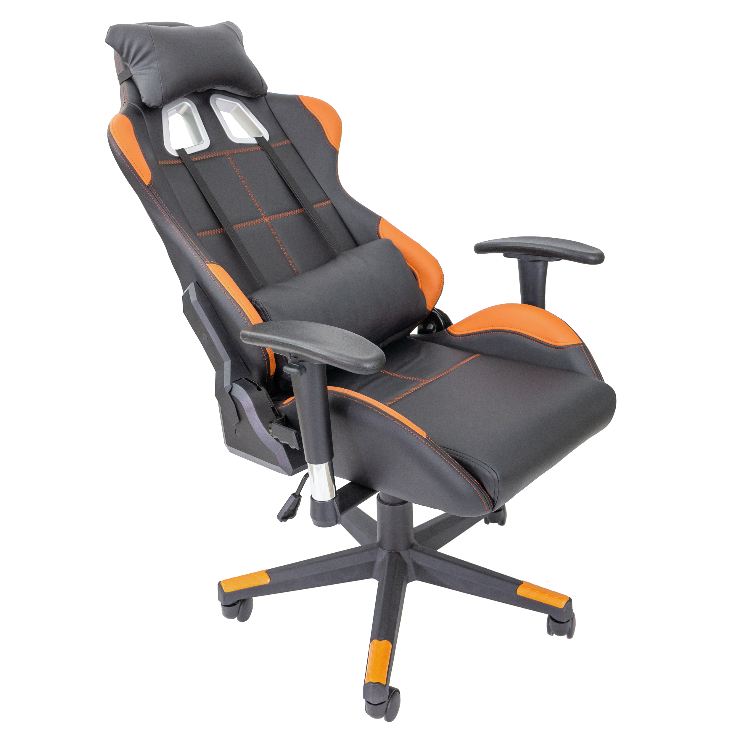 TPFLIVING Gaming Fire schwarz/orange Stuhl Chair, Gaming