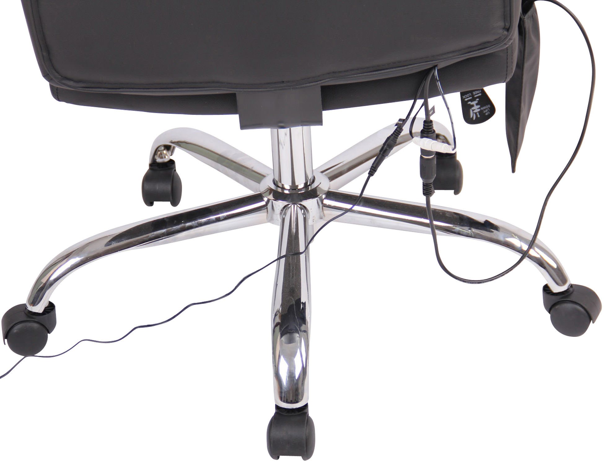 Valais Massagefunktion mit Bürostuhl, schwarz Kunstleder CLP Bürostuhl