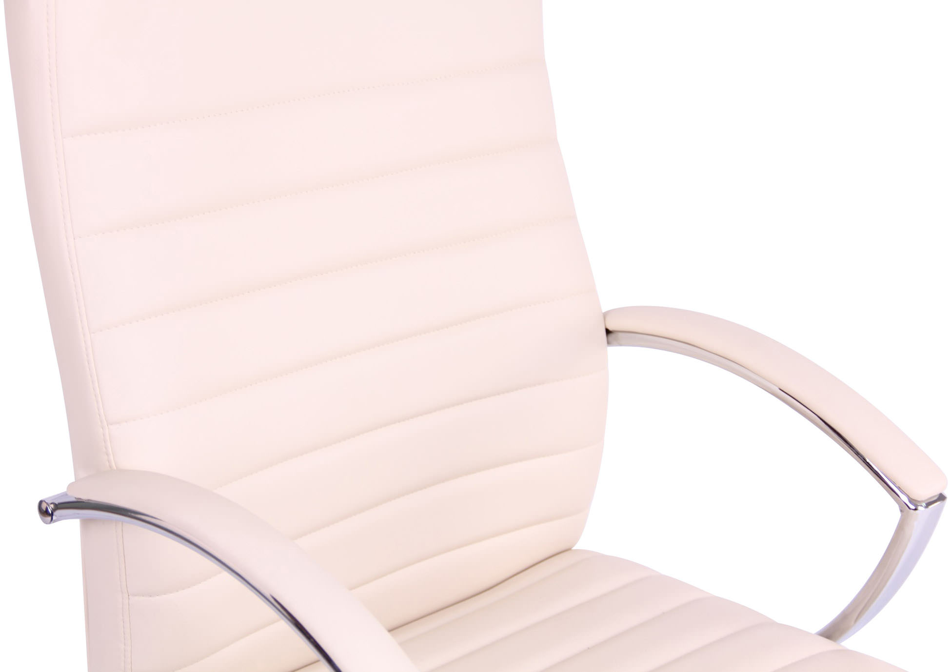 CLP Bürostuhl creme mit Massagefunktion Kunstleder Valais Bürostuhl