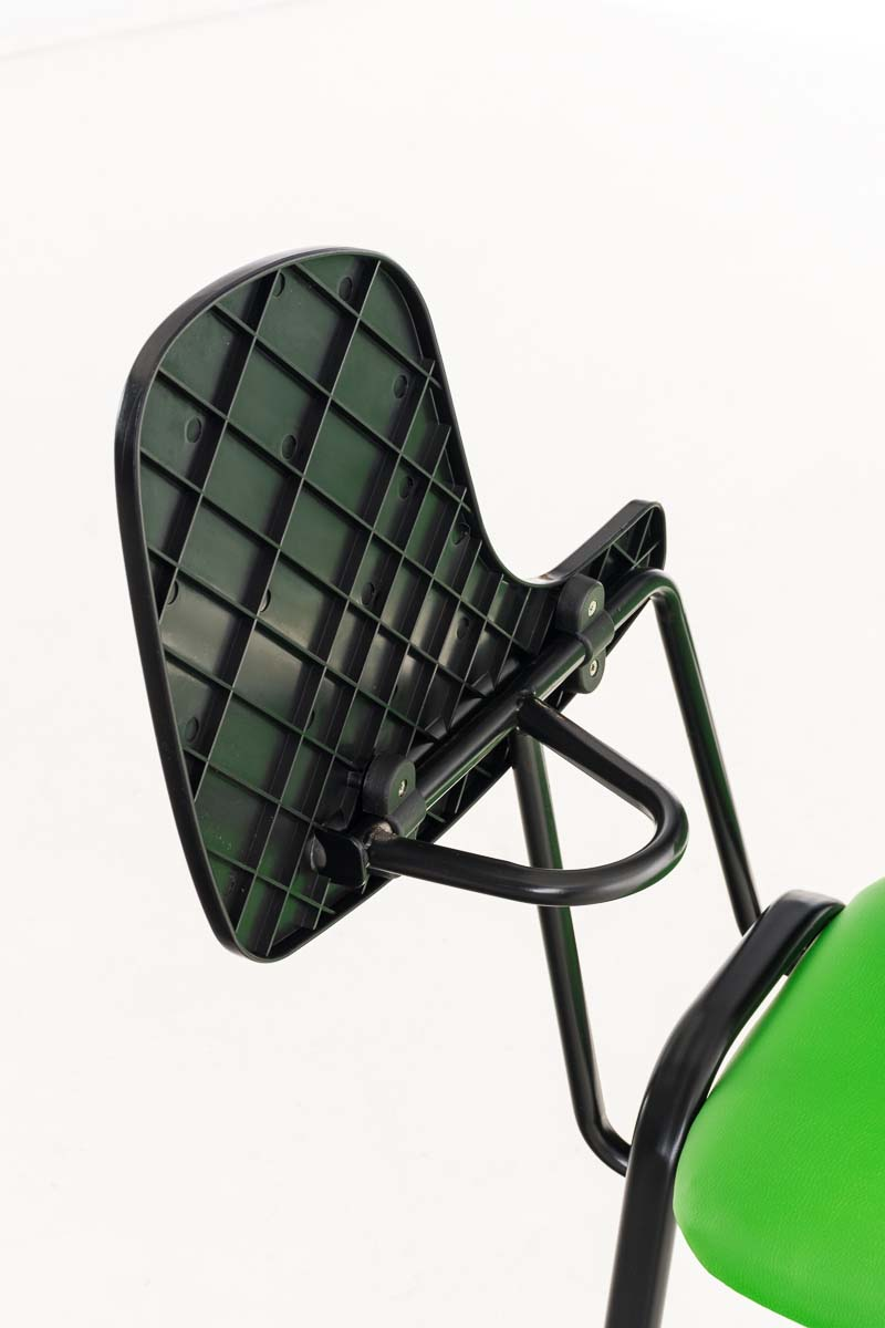 CLP Stuhl Ken mit Klapptisch Stuhl, grün Kunstleder