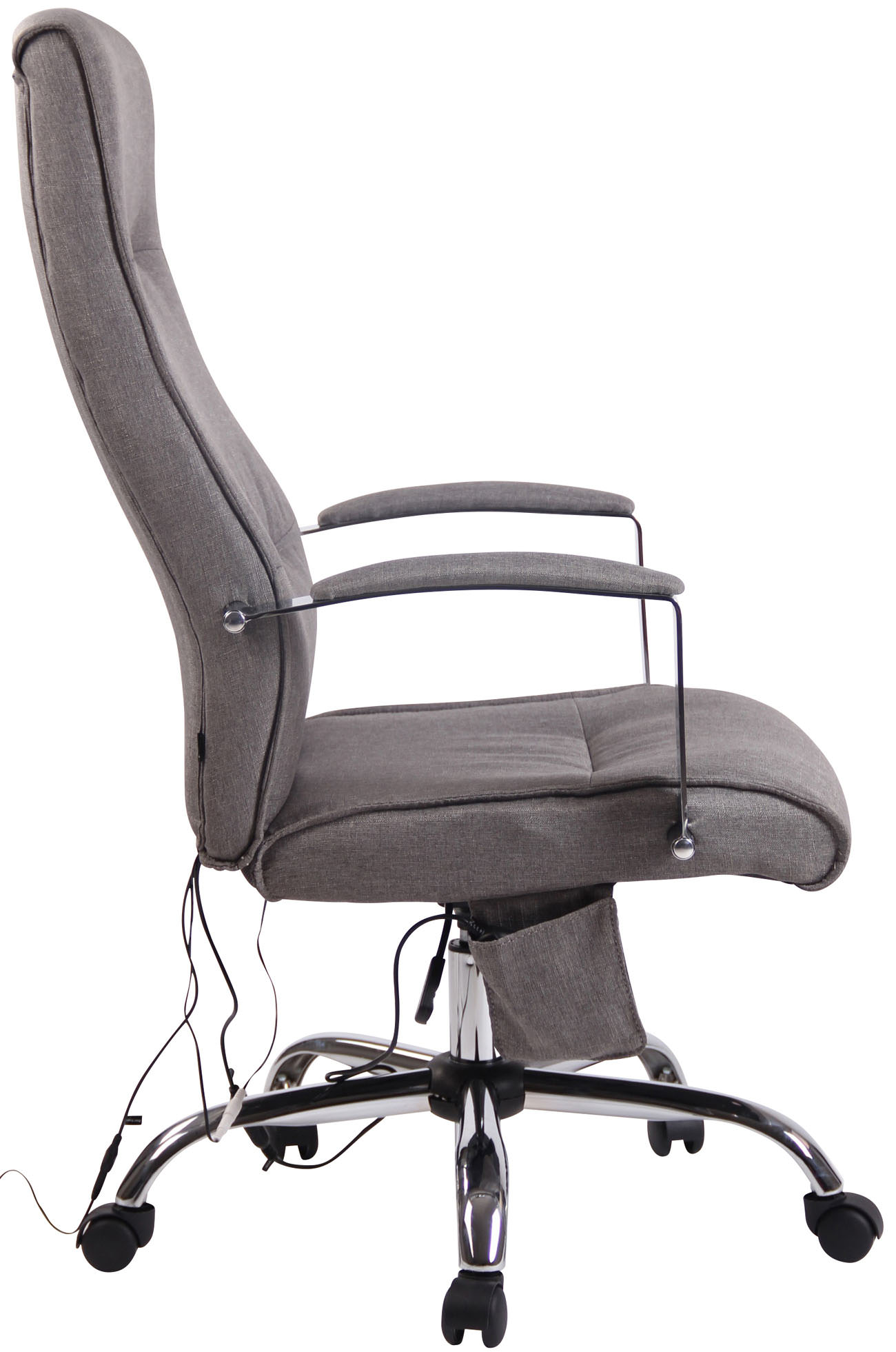 CLP Bürostuhl mit Bürostuhl, Massagefunktion Portland Stoff grau