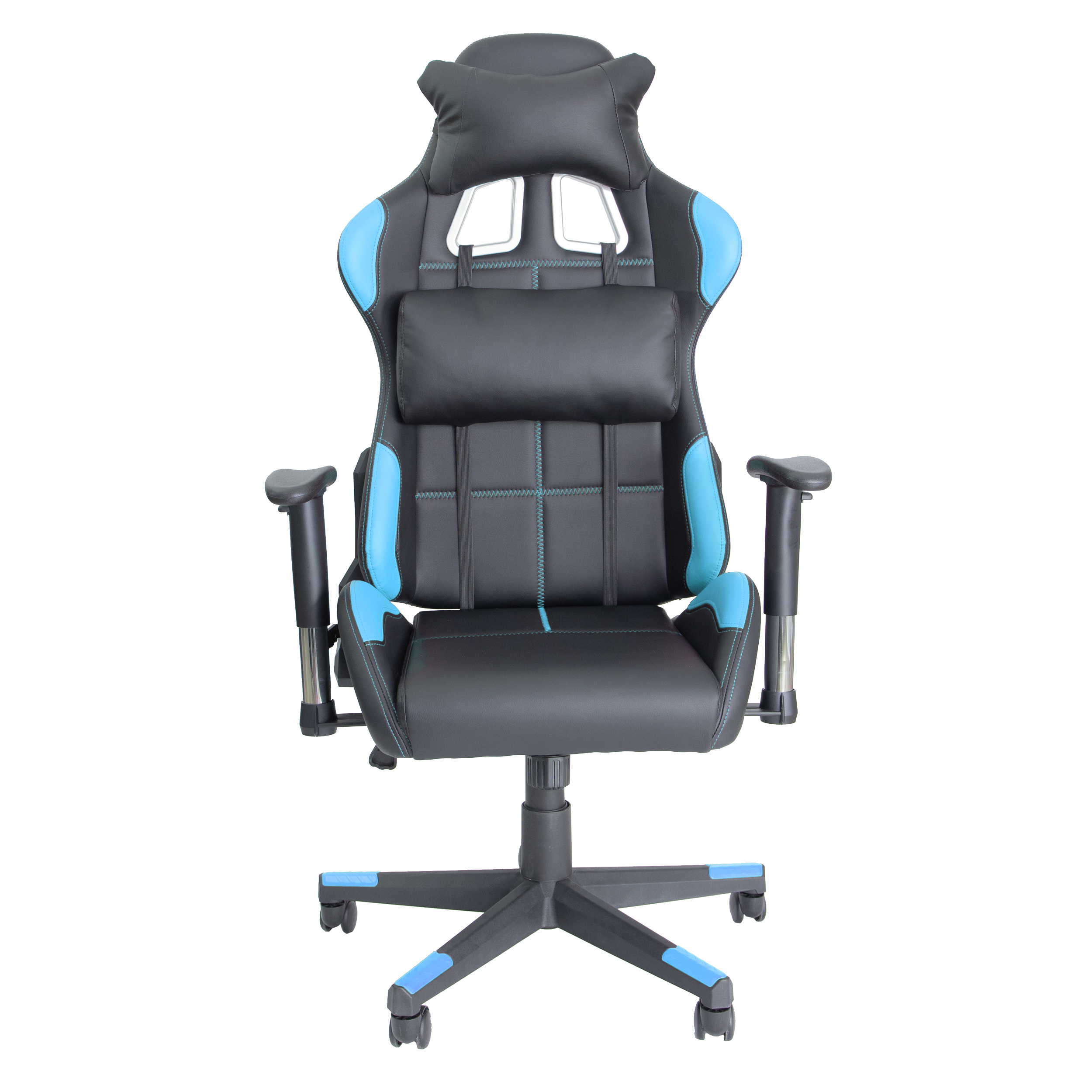 TPFLIVING Gaming Stuhl schwarz/hellblau Chair, Gaming Fire